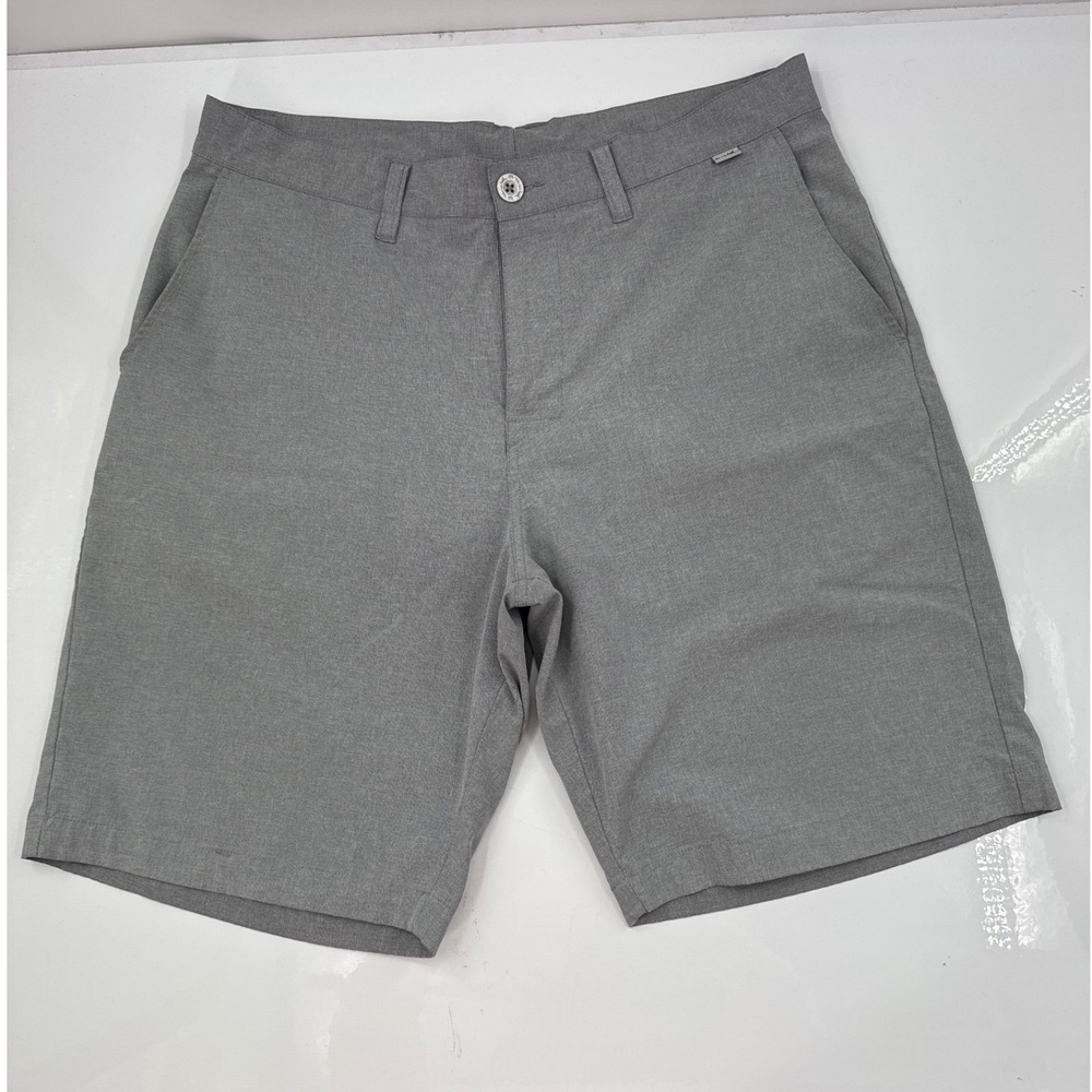 TravisMathew Mens Grey Heathered Golf Performance Shorts Lifestyle 2170 Sz 36